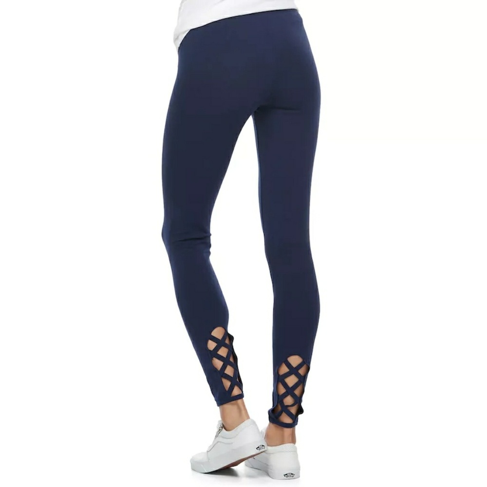 NWT SO juniors leggings lattice cut pants - Picture 1 of 2